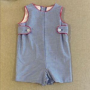 Eleanor Rose Blue and White Gingham Kids Romper